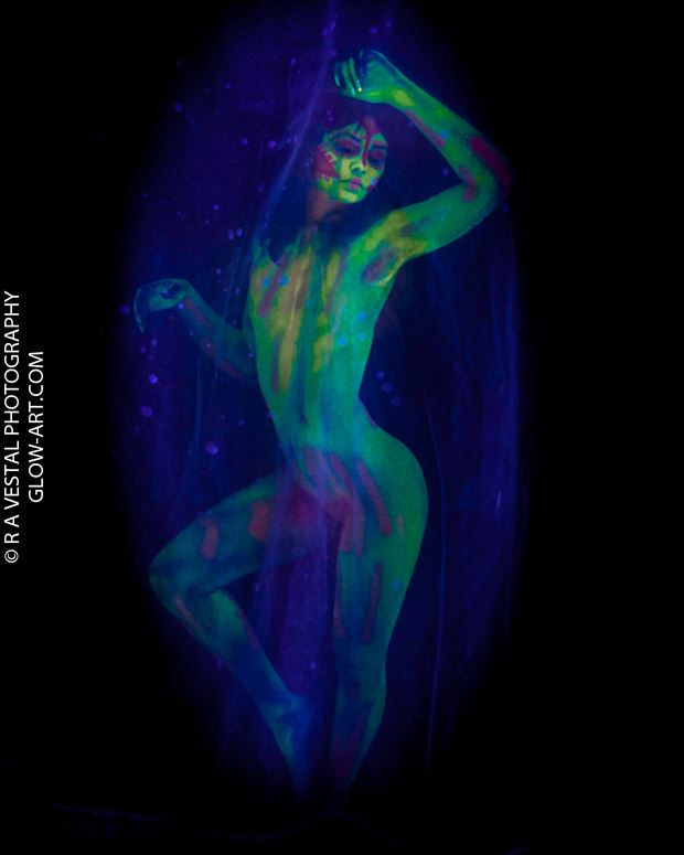 neon bodypaint artistic nude photo by photographer ron vestal