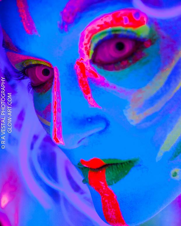 neon bodypaint surreal photo by photographer ron vestal