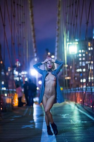 nika on the bridge artistic nude artwork by photographer randy c photography