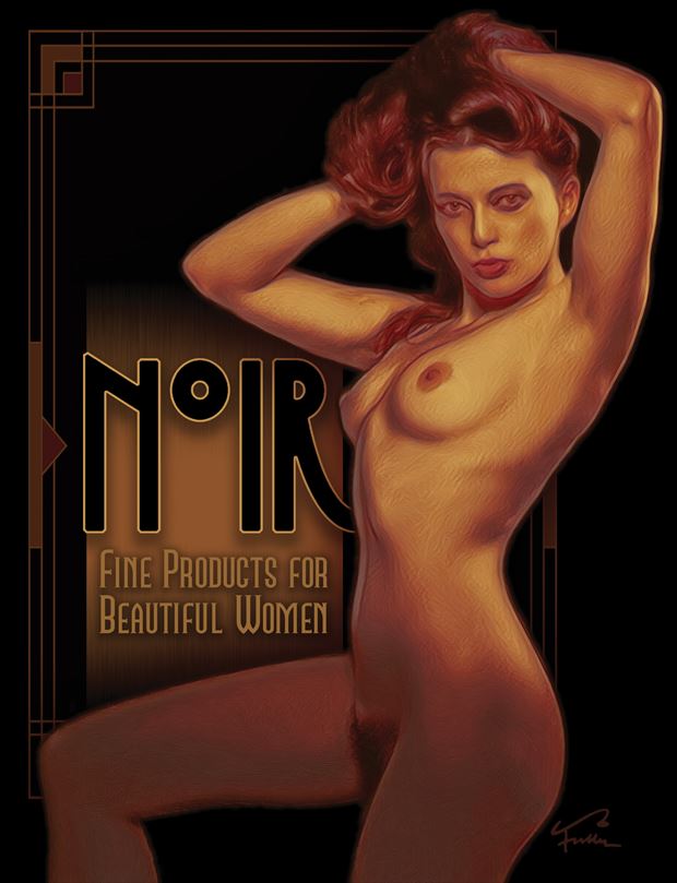 noir artistic nude artwork by artist van evan fuller