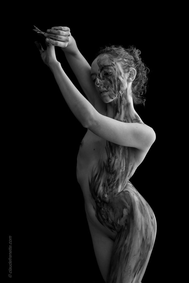 noir artistic nude photo by photographer claude frenette