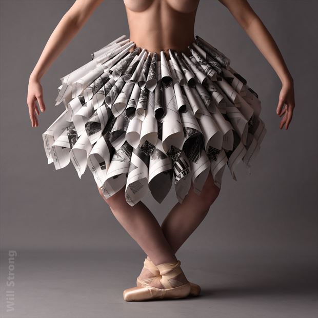 nova in a paper dress artistic nude photo by photographer yb2normal