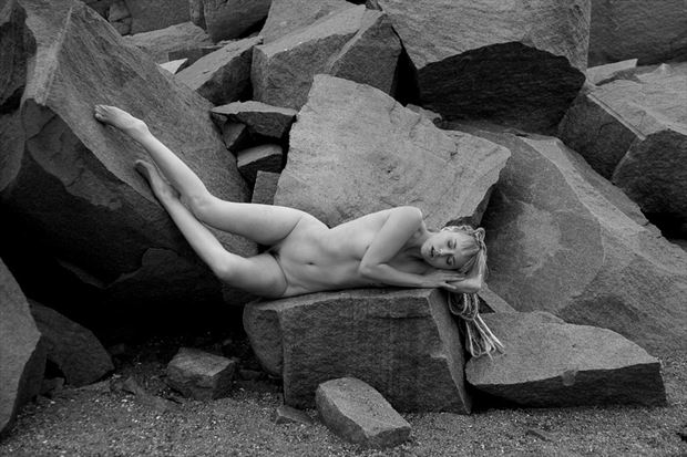 nude in an old quarry nature photo by photographer anders bildmakare
