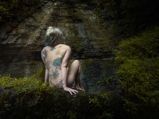 nude in nature back tattoos photo by model lindsay nova