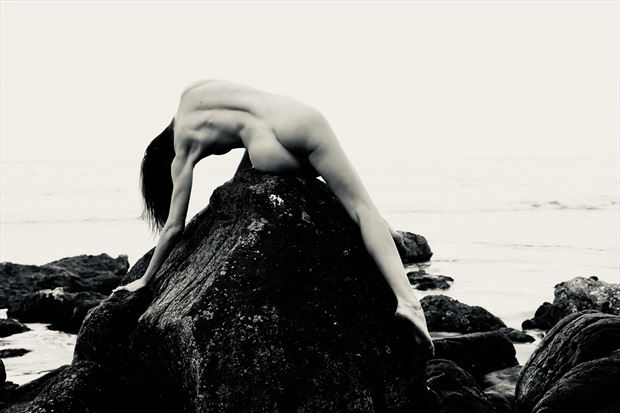 nude on rock artistic nude photo by photographer aaron doherty