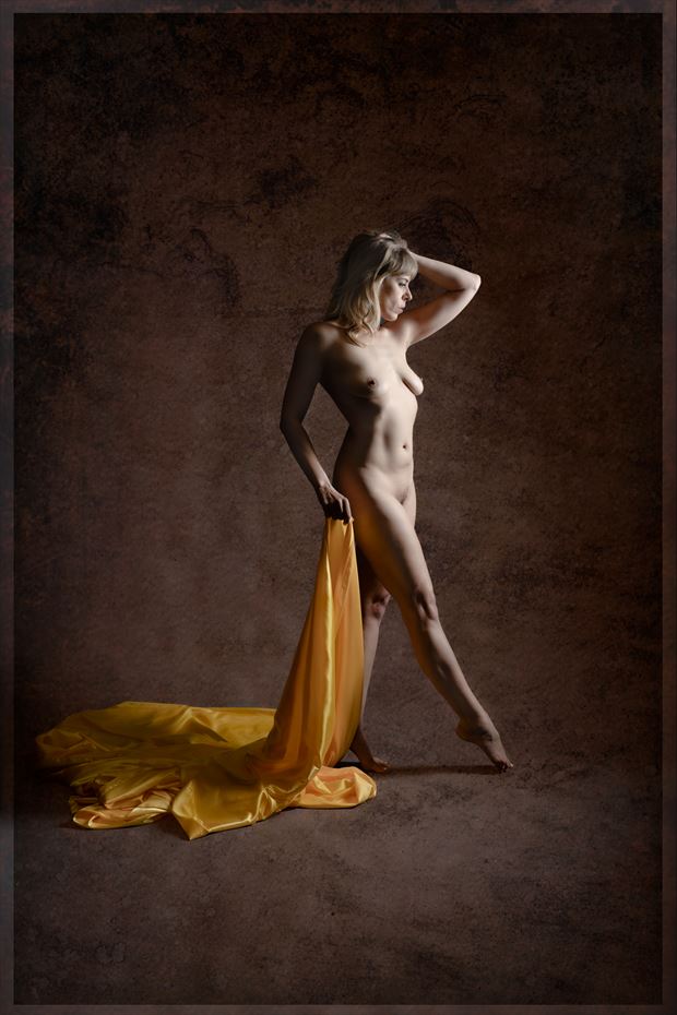 nude with her silk artistic nude photo by photographer colin dixon