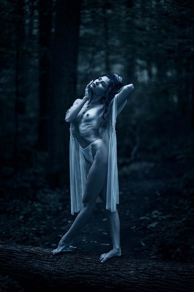 nude woman in moon light artistic nude photo by photographer christopher harwood