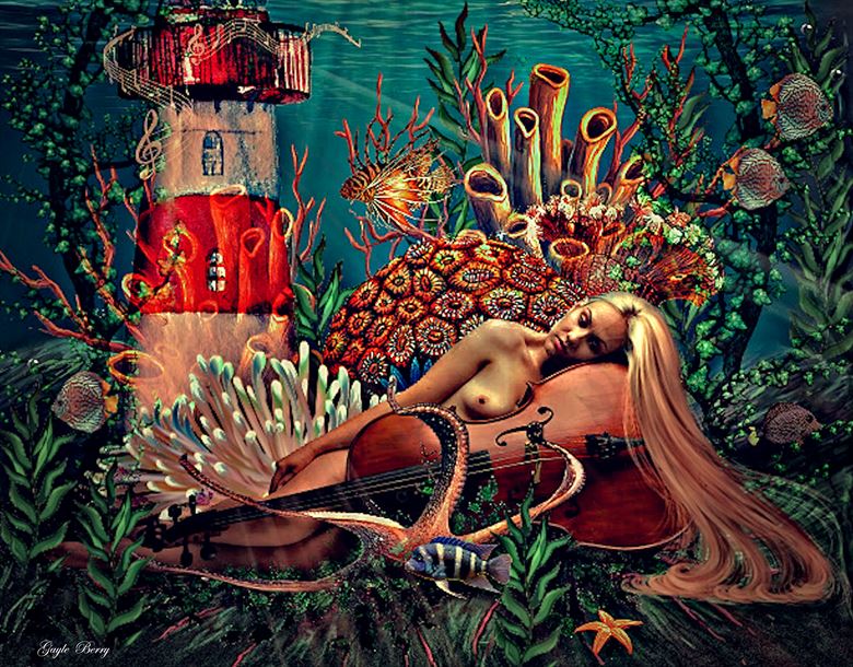 ocean melody artistic nude artwork by artist gayle berry