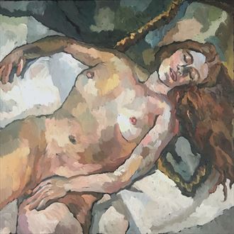 odalisque painting or drawing artwork by artist twopearsstudio