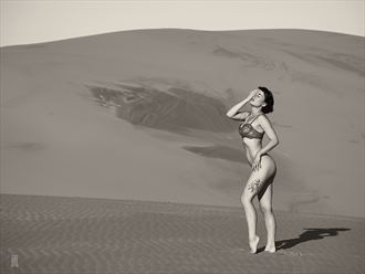 olive in the dunes lingerie photo by photographer james landon johnson