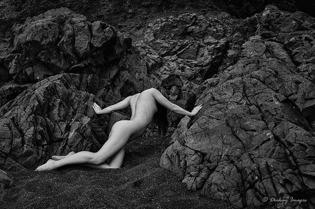 on black sand 1 artistic nude photo by photographer deekay images
