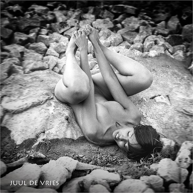 on rocks artistic nude photo by model sabamodel