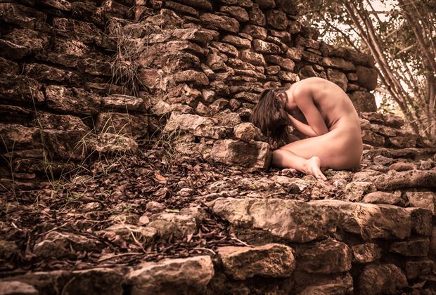on the mayan ruin artistic nude photo by photographer colinwardphotography