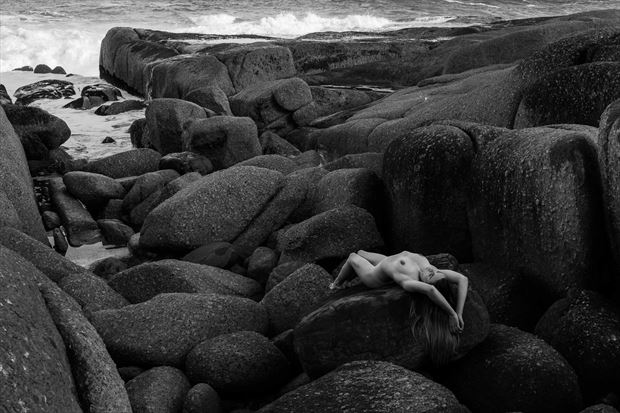on the rocks artistic nude photo by photographer jcb