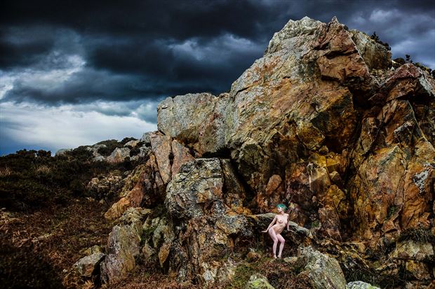 on the rocks artistic nude photo by photographer paul brady