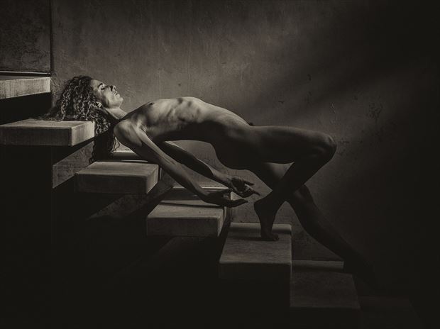 on the stairs artistic nude photo by photographer stevegd