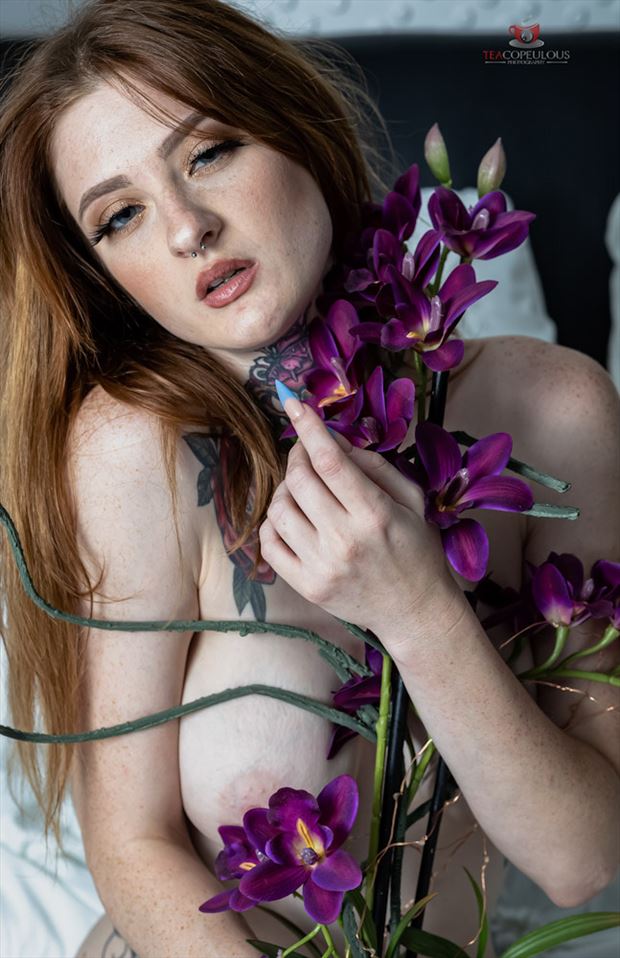 orchids tattoos photo by model bella trix