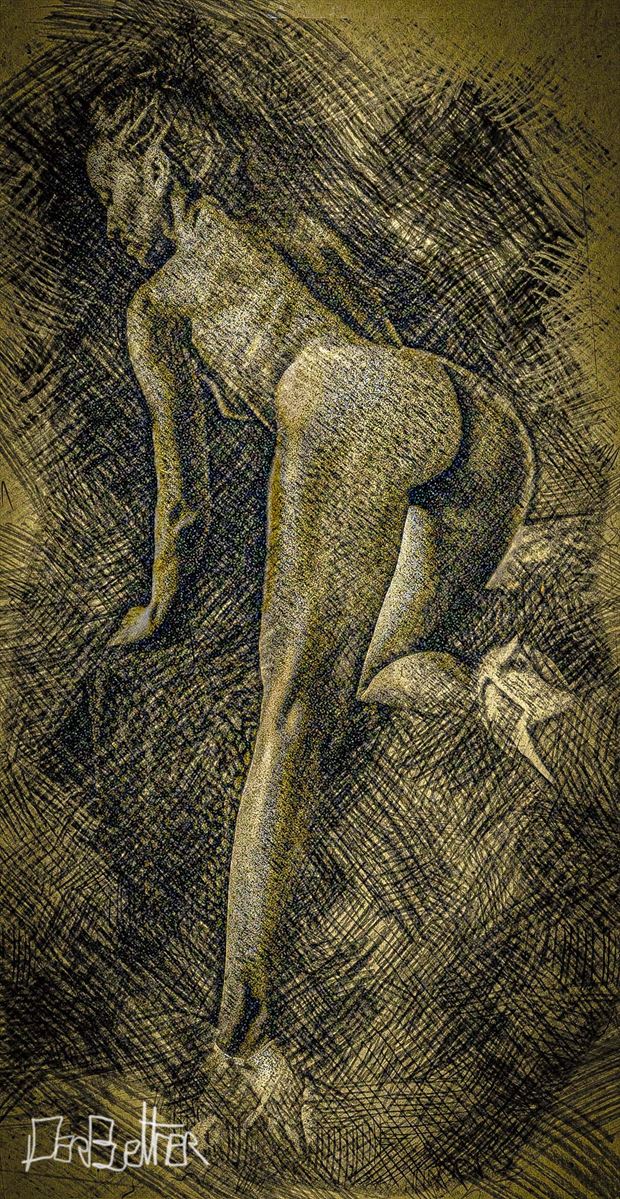 out of the dark artistic nude artwork by artist derbuettner