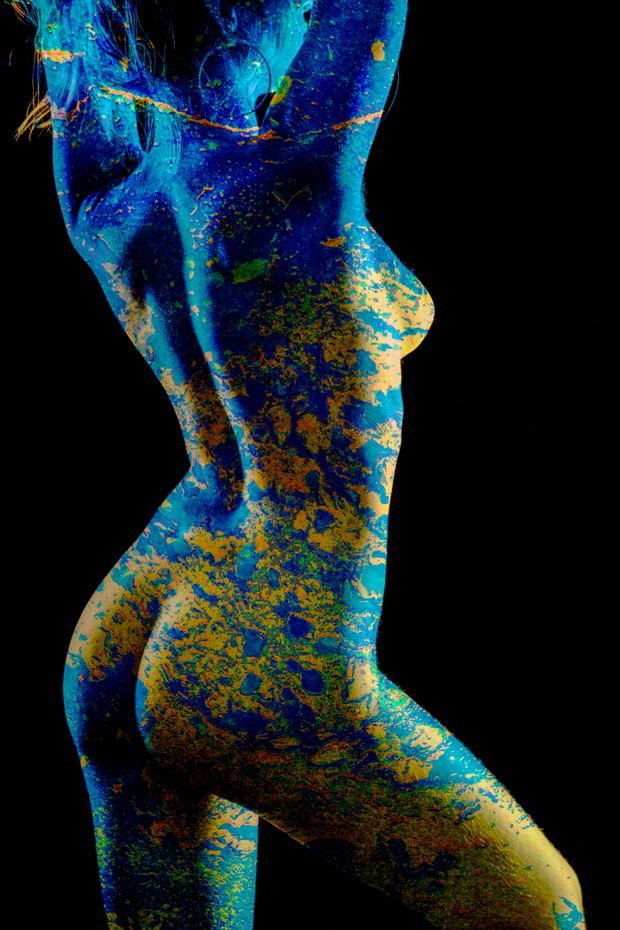 painted in blue artistic nude photo by photographer imageguy