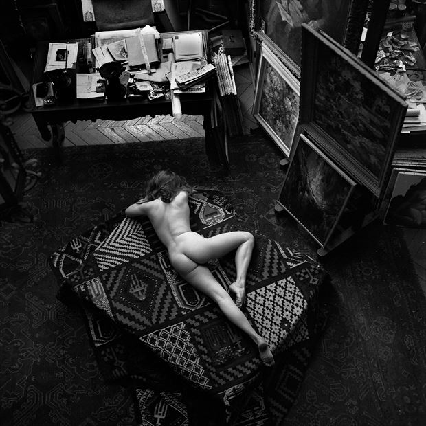 painter s studio paris 1957 artistic nude photo by artist jean jacques andre