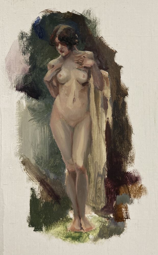 painting study after arthur spooner artistic nude artwork by artist edoism