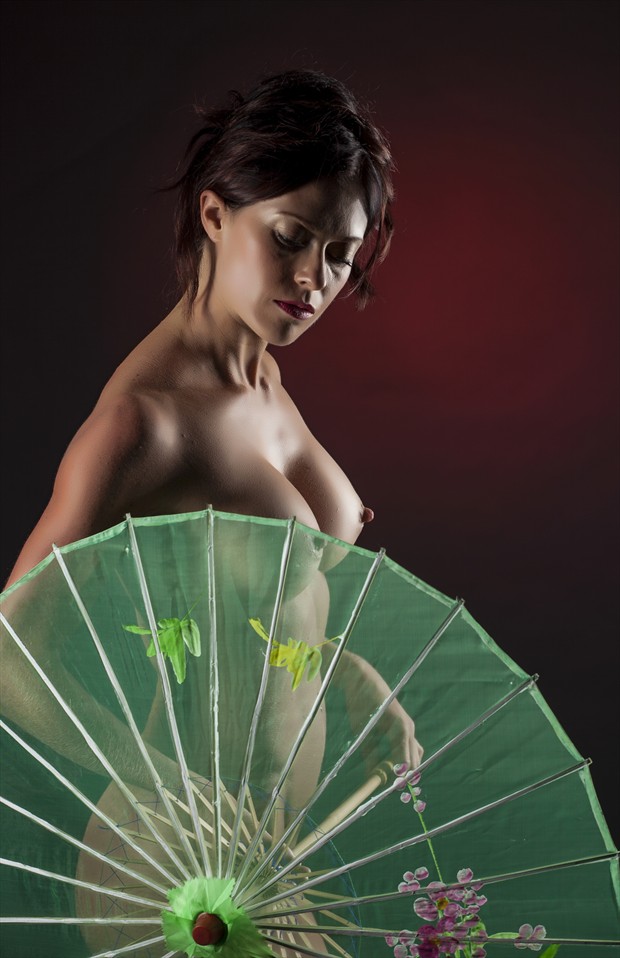 parasol Artistic Nude Photo by Model 