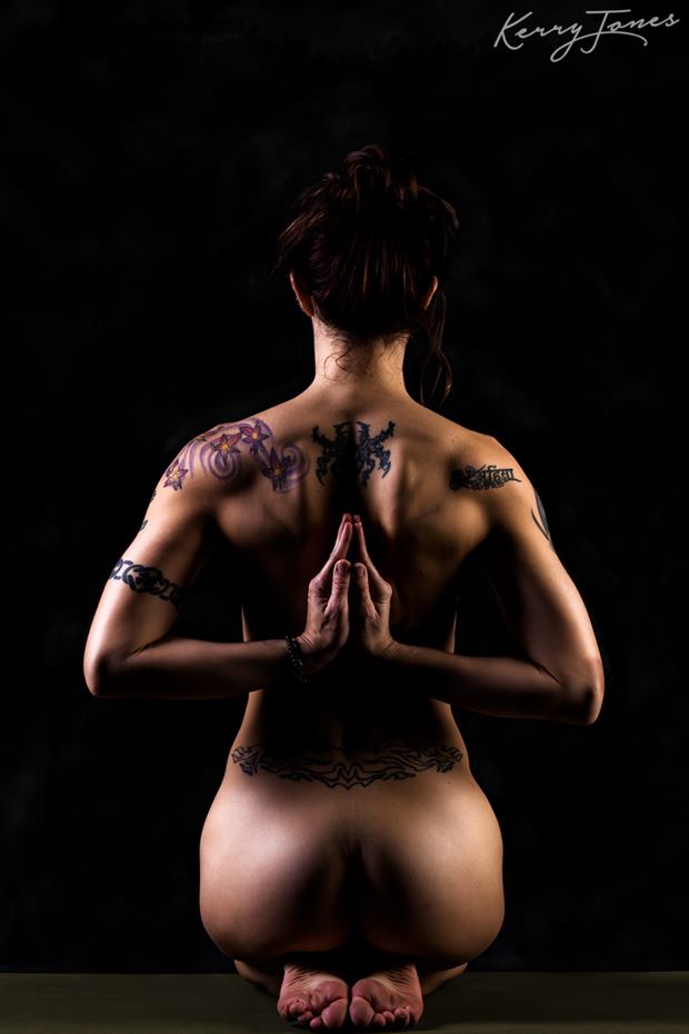 pashchima namaskarasana reverse prayer artistic nude photo by photographer kerry jones