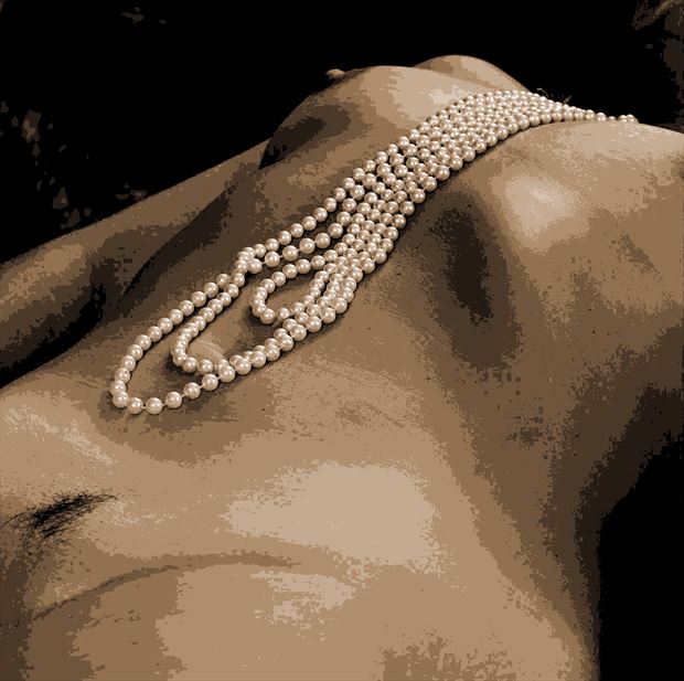 pearls in sepia artistic nude photo by photographer avant garde_art
