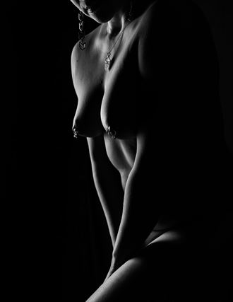 pierced beauty artistic nude artwork by photographer brown lotus