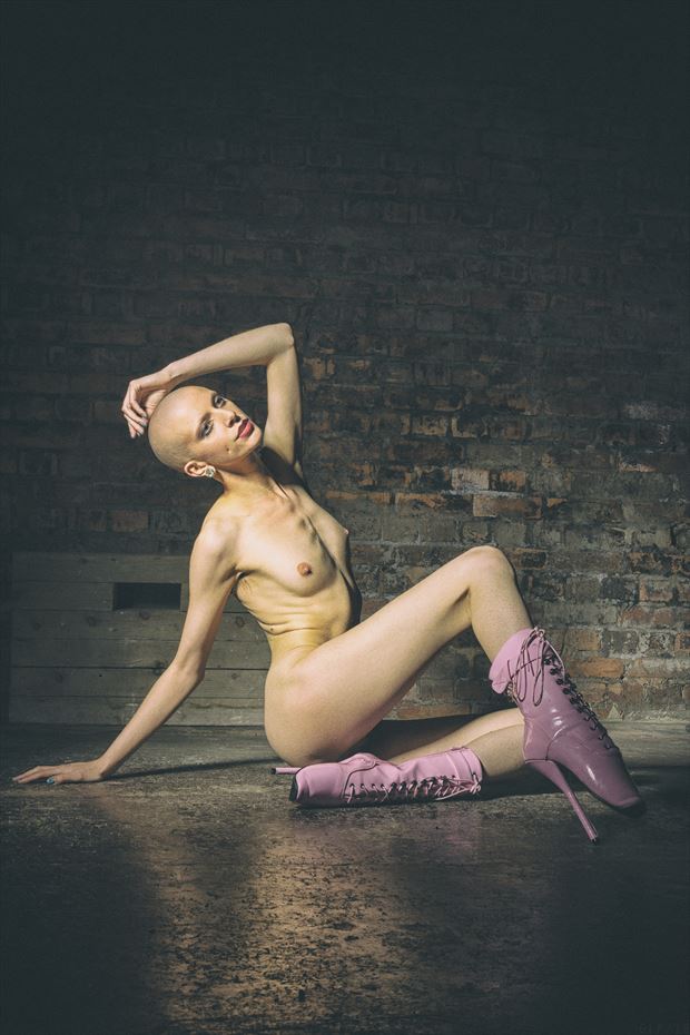 pink boots artistic nude photo by photographer ghost light photo