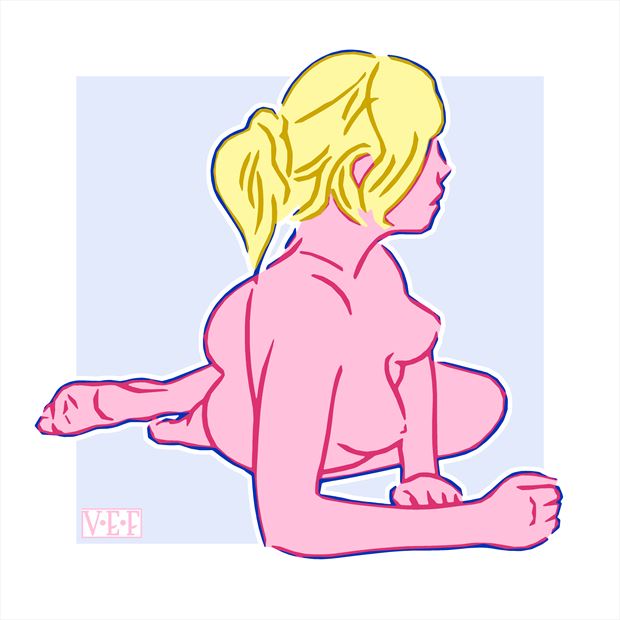 pinky artistic nude artwork by artist van evan fuller