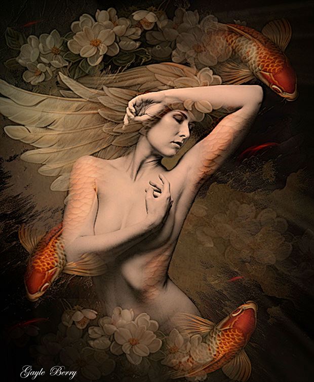 pisces artistic nude artwork by artist gayle berry