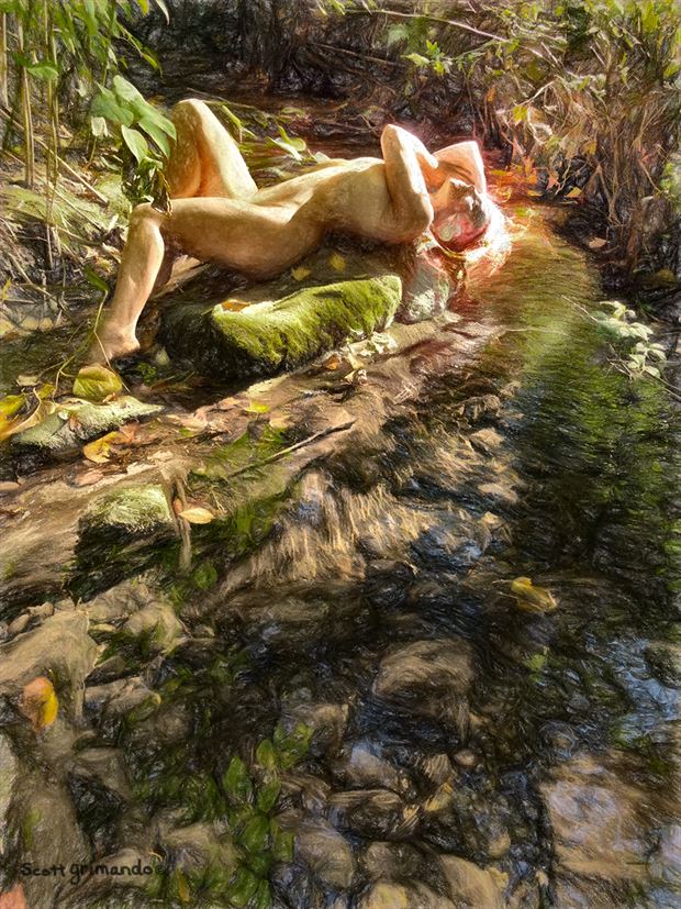 pixie ona stream pastel artistic nude artwork by artist scott grimando