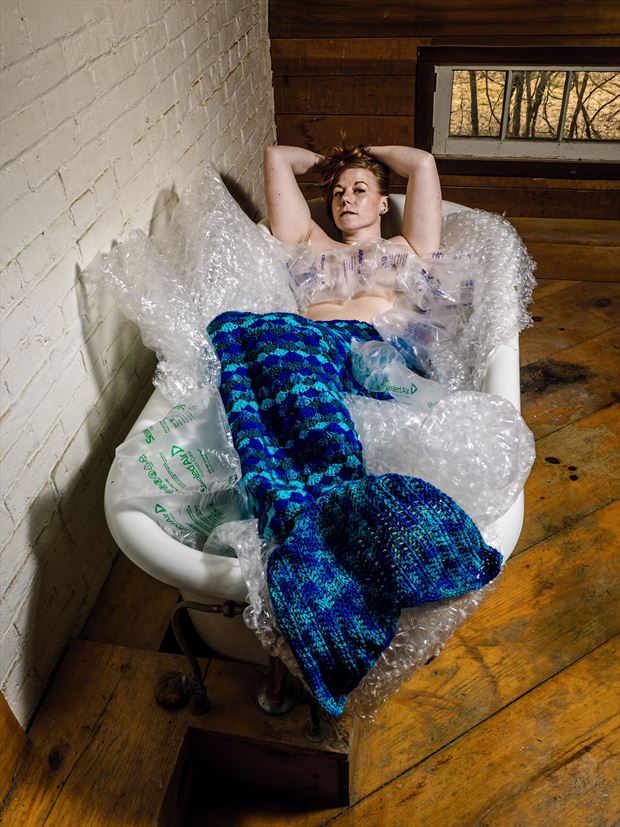 plastic mermaid artistic nude photo by photographer yevette hendler