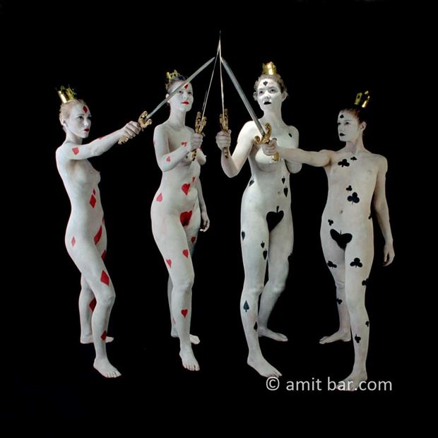 playing cards iii body painting artwork by photographer bodypainter
