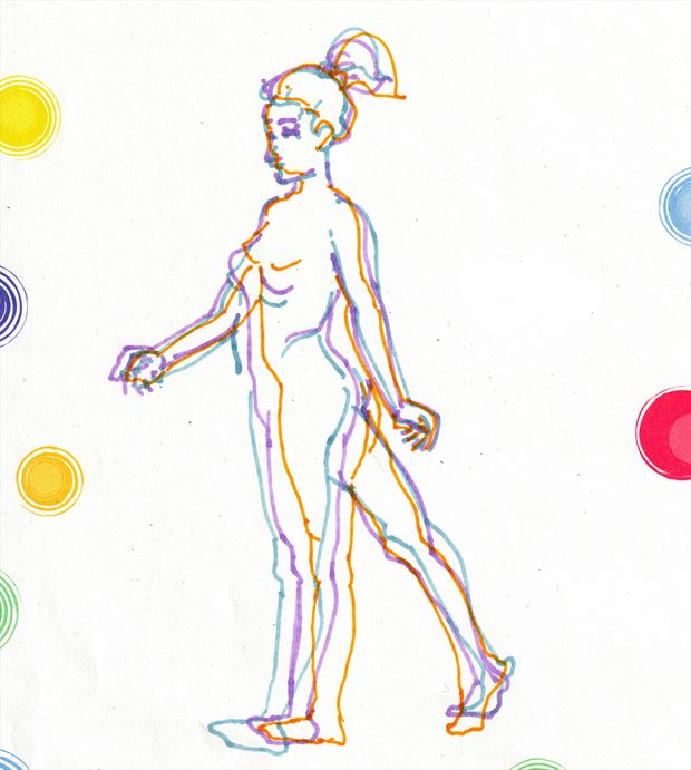 polka dot artistic nude artwork by artist walgrover
