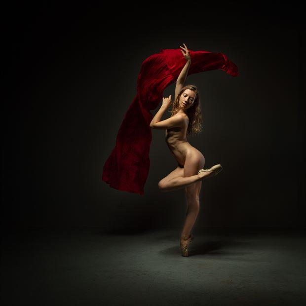 poppyseed dancer with red fabric 2 artistic nude photo by photographer doc list