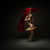 poppyseed dancer with red fabric 2 artistic nude photo by photographer doc list