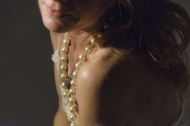 pretty in pearls lingerie photo by model elle woods