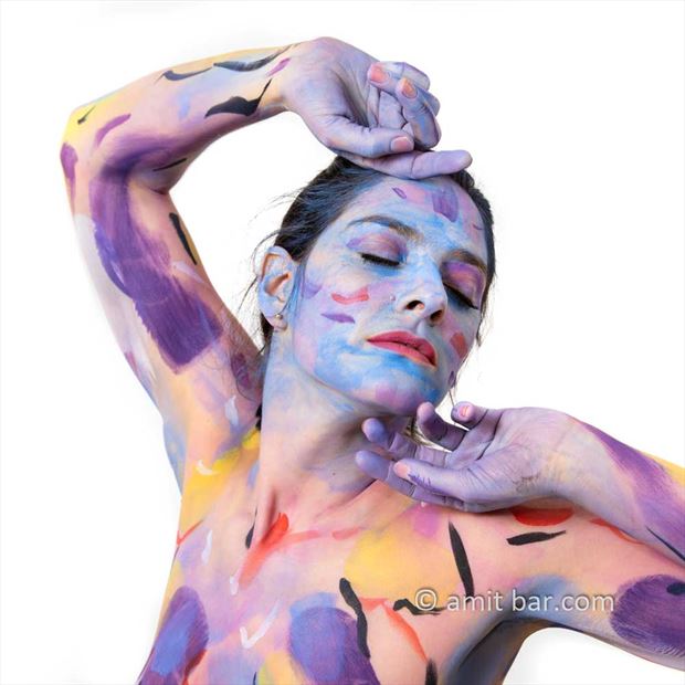 purple pris portrait ii body painting artwork by photographer bodypainter