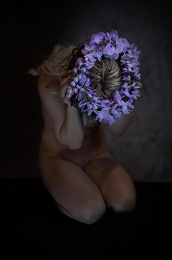 purple wreath artistic nude photo by photographer thatzkatz