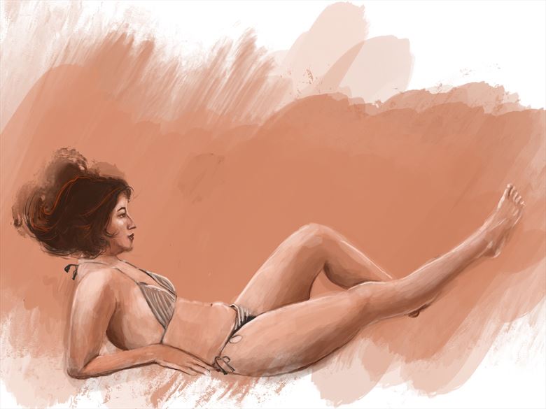 quick sketch 2 bikini artwork by artist nick kozis