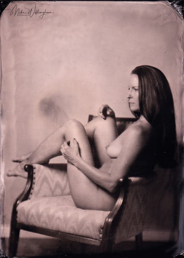 rachael wet plate on 5x7 tintype artistic nude photo by photographer mike willingham