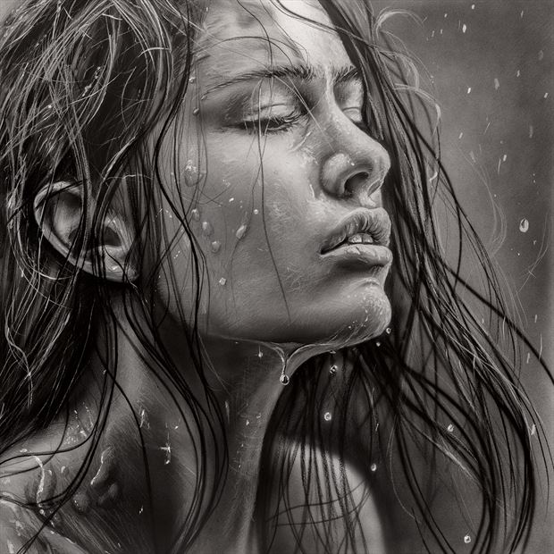 rain nature artwork by artist johannes wessmark