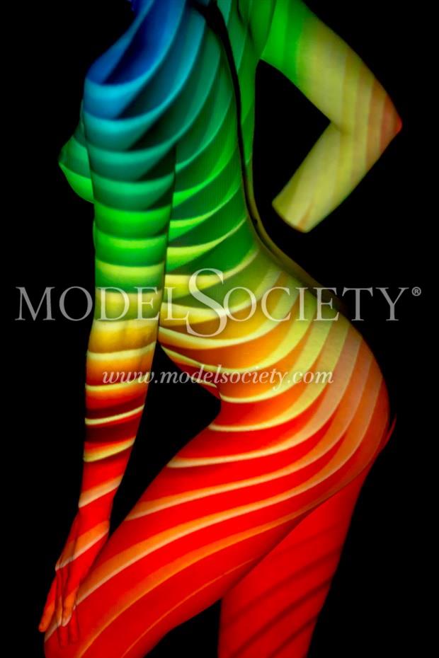 rainbow of a lady surreal artwork by photographer photoguymike 