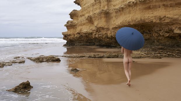 rainny days nude at the beach artistic nude photo by photographer benny