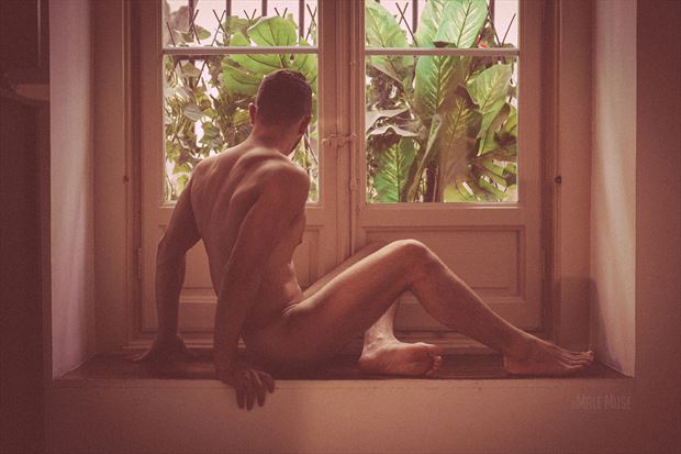 rainy day in madrid artistic nude photo by photographer the male muse