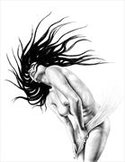 rapture in the breeze artistic nude artwork by artist subhankar biswas