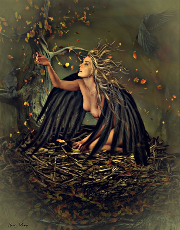 raven s nest artistic nude artwork by artist gayle berry
