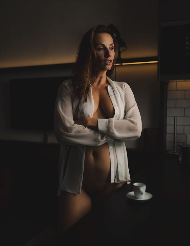 ready for coffee artistic nude photo by photographer brown lotus